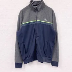 adidas　アディダス　CLIMA　トラックジャケット/ジャージ　グレー　ネイビー　XLサイズ　古着