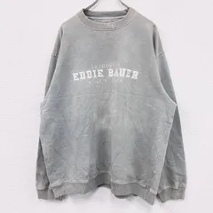 90s～　Eddie Bauer LEGEND　エディーバウアー　スウェット/トレーナー　ヴィンテージ　グレー　Lサイズ　古着