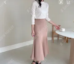 マーメイドスカート ベージュ ロングスカート