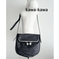 ★kawa-kawa　カワカワ　ショルダーバッグ　ブラック　黒　がま口　肩掛け　カジュアル　お出掛け　送料込み   6463987