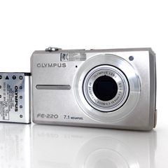 OLYMPUS FE-220 CCDセンサー 純正ケース付き オールドコンデジ - メルカリ