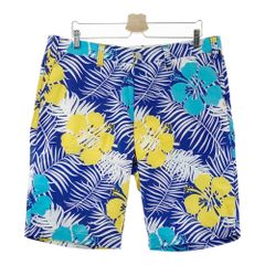 ラルフローレン【POLO GOLF】青ボタニカル ショートパンツ W32 極美品