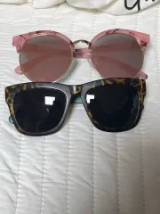 レディース ファッション サングラス 2個 まとめ(ピンク レオパード)