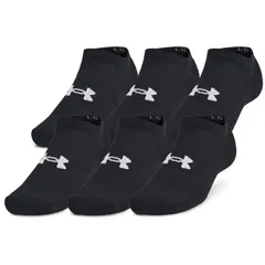 UNDER ARMOUR(アンダーアーマー) UAトレーニング コットン ノーショー ソックス (3足セット) マルチスポーツ ソックス (1386313-001)、(001)Black/Black/Whi
