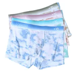 メンズボクサーパンツ 4枚セット 接触冷感 ひんやり 快適 通気性 薄手 夏 インナー お得セット XL 4枚セット