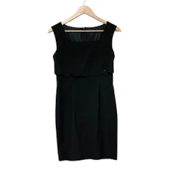 美品 FOXEY NEW YORK フォクシーニューヨーク ノースリーブ スカラップ ワンピース 29649 サイズ38 ブラック レディース 古着 中古 USEDのサムネイル