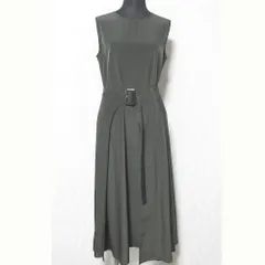 美品 BLENHEIM ブレンヘイム ノースリーブ 2way レイヤードワンピース U933-005 サイズS ダークグリーン レディース 古着 中古 USED