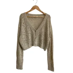 良品 24AW SNIDEL スナイデル ファンシーヤーン カーディガン サイズone ベージュ レディース 古着 中古 USED