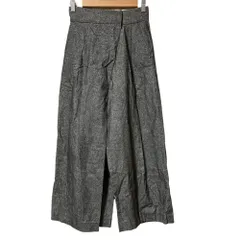 美品 Whim Gazette ウィムガゼット タックワイドパンツ サイズ36 グレー レディース 古着 中古 USED