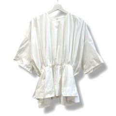 ENFOLD アシンメトリー ブラウス ホワイト カラー エンフォルド 長袖