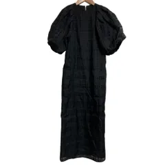 美品 Mila Owen ミラオーウェン ボリュームスリーブ ストレート ワンピース サイズ0 ブラック レディース 古着 中古 USED