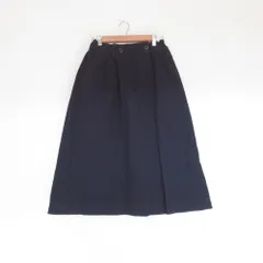 美品 MARGARET HOWELL MHL マーガレットハウエル ツイル セミロングスカート 3 ネイビー レディース 古着 中古 USED