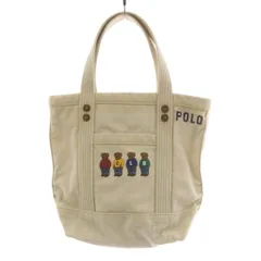 ポロ ラルフローレン POLO RALPH LAUREN トートバッグ ハンドバッグ ロゴ プリント 白 ホワイト 0200011541 /AN40