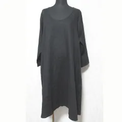美品 mizuiroind ミズイロインド リネン ワンピース ブラック レディース 古着 中古 USED