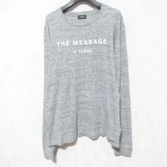 美品 DIESEL ディーゼル プリント 長袖 Tシャツ カットソー サイズL グレー レディース 古着 中古 USED