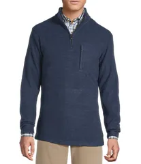 ダニエル クレミュ メンズ アウター ニット・セーター セーター フリース Cremieux Blue Label Sweater Fleece QuarterZip Pullover Navy Heのサムネイル