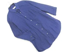 green label relaxing グリーンレーベルリラクシング ユナイテッドアローズ 七分袖 ドット シャツ size1/紺 ■◇ メンズ