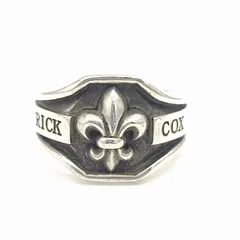 【美品】PATRICK COX　パトリックコックス　フレアデザインリング　ユリの紋章　シルバー925　15号　10.9gのサムネイル