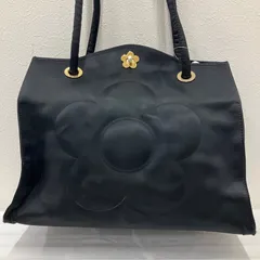 1639　MARY QUANT　マリークワント　マリクワ　トートバッグ　ブラック　黒　デイジー　レディース　シンプル　きれいめ　無地
