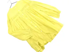 JOURNAL STANDARD ジャーナルスタンダード ローンピンタック バンドカラー ブラウス シャツ 黄緑 ■◇ レディース