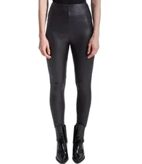 リジー レディース ボトムス カジュアルパンツ レザー レギンス フェイクレザー Lysse Matilda Foil Faux Leather Leggings Black ブラック