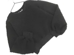 BEAUTY & YOUTH ビューティ&ユース ユナイテッドアローズ ボリュームスリーブ エンボス加工 プルオーバー カットソー 黒 ■◇ レディース