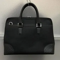 N 処分価格【ヴィンテージ】COMME CA MEN コムサイズム ラウンドブリーフケース ナイロン 市松エンボスのサムネイル