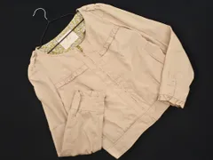ef-de エフデ フリル ノーカラー ジャケット size9/ベージュ ■◇ レディースのサムネイル