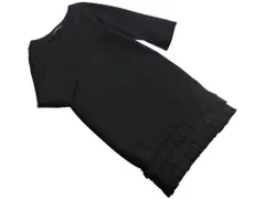 green label relaxing グリーンレーベルリラクシング ユナイテッドアローズ フリル Iライン ワンピース 黒 ■◇ レディースのサムネイル