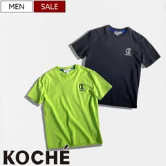 【定価25,300円(税込)】KOCHE コシェ サラッとした極上の着心地＆美しいシルエットでブランドロゴ刺繍が胸元を飾る！ デイリーユースにぴったりなクルーネックＴシャツ クルーネック ロゴＴ 半袖 ブラック ビタミングリーン KOCHÉ SK1GC0012