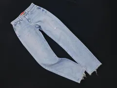 RED CARD レッドカード ダメージ加工 テーパード デニムパンツ size22/青 ■■ レディース