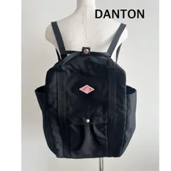 ★DANTON　ダントン　リュック　バックパック　キャンバス　ブラック　黒　ロゴ　カジュアル　お出掛け　送料込み   6463997
