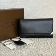 【箱付き】【美品】ロエベ ヴィンテージ 6連 キーケース 鍵入れ レディース アクセサリー キーホルダー  キーリング ブラック系 Loewe Vintage Keycase Accessories 22439のサムネイル