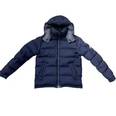 ♪4156 モンクレール ダウン ジャケット モンジュネーブル B20914033805 54272 1サイズ ウール ナイロン ネイビー MONCLER