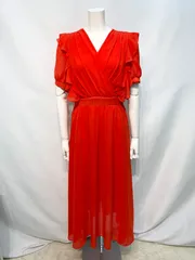 2605 キャバクラ ドレス シフォン ロング Vネック 無地 お呼ばれ イベント キャバドレスキャバドレス