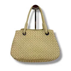ボッテガヴェネタ　BOTTEGA VENETA イントレチャートレザー　サッチェルバッグ　ハンドバッグ　ベージュのサムネイル