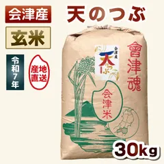 【玄米 30kg】令和7年産 天のつぶ 粒立ちしっかり・あっさり美味しいお米🌾 30キロ 送料込み 送料無料 会津産 米 お米のサムネイル