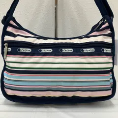1622　LeSportsac　レスポートサック　ショルダーバッグ　クラシックホーボー　ボーダー　ストライプ　レディース　シンプル　カジュアル　軽量　ネイビー