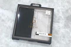 Galaxy S21 5G SC-51B/SCG09 TPUクリアケース+本革風レザーフラップケース「SUPERIOR」 ブラック mst-25927　【J】