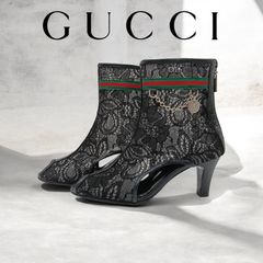 GUCCI】 シェリーライン ショートブーツ ブラック 6½ （約25cm