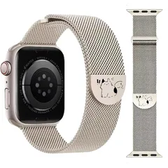 【新品】 For アップルウォッチ バンド ミラネーゼループ メッシュ ステンレス マグネット apple watch バンド 猫 可愛い おしゃれ アップルウォッチバンド 38mm 42mm 40mm 41mm 44mm 45mm 46mm 49mmに対応 