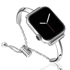【新品】 コンパチブルApple Watch 46mm 49mm 42mm 44mm 45mm バンド 細い帯 飾りベルト おしゃれ スリム レディース 華奢 ブレスレット ステンレス iWatch ストラップ 調整工具不要 アップルウォッチ Series 1