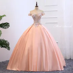 新品 未使用 カラードレス 編み上げ ピンク オフショルダー ロングドレス 結婚式 二次会 発表会 演奏会 ウェディングドレス ウエディングドレス 花嫁 前撮り プリンセスドレス イブニングドレス コンサート パーティードレス