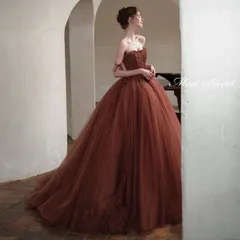 新品 ウェディングドレス ウエディングドレス カラードレス ファスナー ブラウン ロングドレス 演奏会 イブニングドレス プリンセスラインドレス ステージ 舞台衣装 発表会 コンサート コンクール 大人 ベアトップ 結婚式 二次会 パーティードレス 披露宴