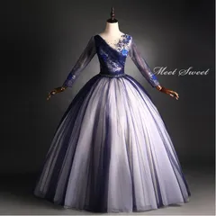 新品 ウェディングドレス ウエディングドレス カラードレス 舞台衣装 ロングドレス 演奏会用ドレス パープル 紫 発表会ドレス コンクール コンサート ステージドレス 声楽 上品 他人と被らない 大きいサイズ 結婚式 二次会 パーティードレス イブニングドレス