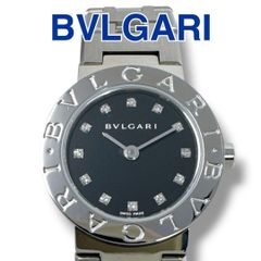 ブルガリ BB23SS 12P ダイヤ ブラック レディース 腕時計 ブランド ブルガリ BB23SS ダイヤ ロゴ クォーツ ブラック 黒 レディース 腕時計