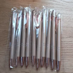 新色販売記念価格！新品 高級感ある  ゴールド タッチペン付きボールペン 企業名なし 10本