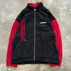 80s adidas originals アディダスオリジナルス ナイロンジャケット 古着 Mサイズ トレファイルロゴ ジャケット ブロークコア