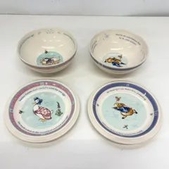 【中古品】WEDGWOOD ピーターラビット プレート2点 ボウル 2点セット ウェッジウッド GI
