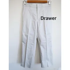 Drawer　ドゥロワー　サテンストレートパンツ　定価55000円　日本製　36    ライトグレー　カジュアル　キレイめ　送料込み   6466127のサムネイル